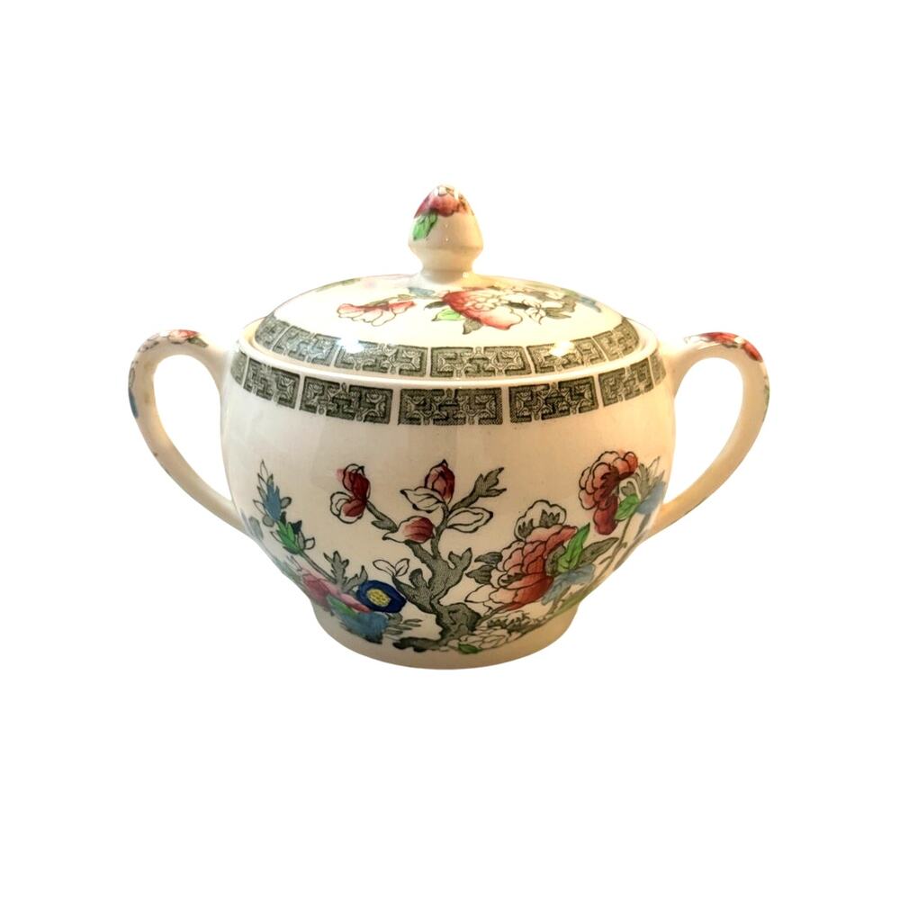 Johnson Brothers Indian Tree Covered Sugar Bowl With Lid Vintage England